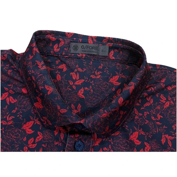 G/FORE Polo Shirt Floral Tech Golf Modern Stretch Performance Jersey Mens‎ XL - Picture 3 of 6